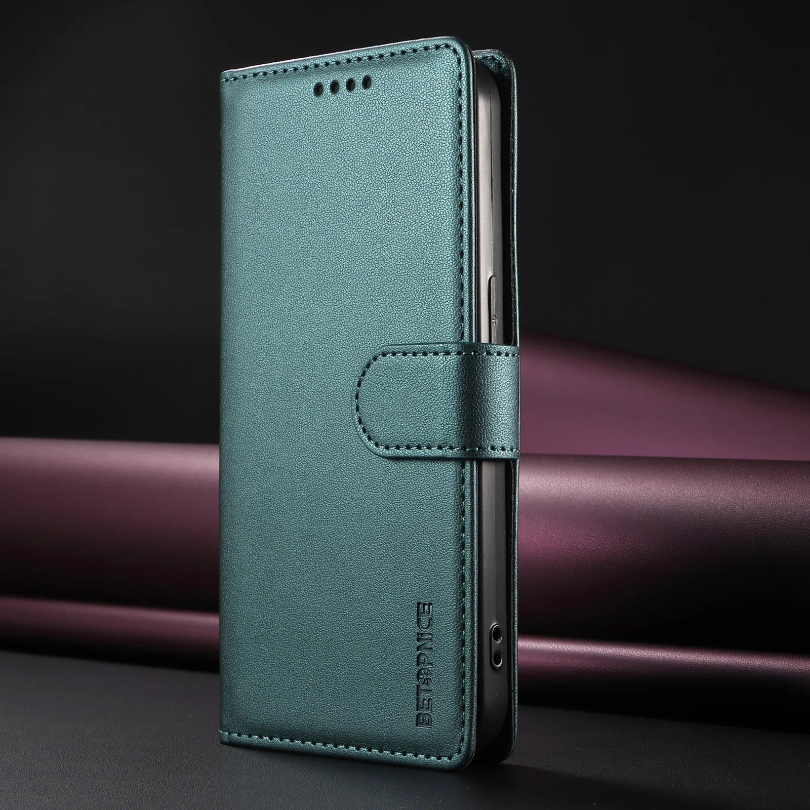 Premium Business Leather Flip Wallet Card Holder Phone Case Cover