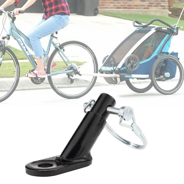 Porte-bagages arrière de vélo en acier adaptateur de montage d'attelage de  remorque de vélo essieu de remplacement vélo support arrière de vélo 