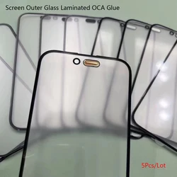 Screen Front Outer Glass Kit with OCA - Touch Panel Glass Hollow Lamina (5 - Pack) (For iPhone 12 Mini)