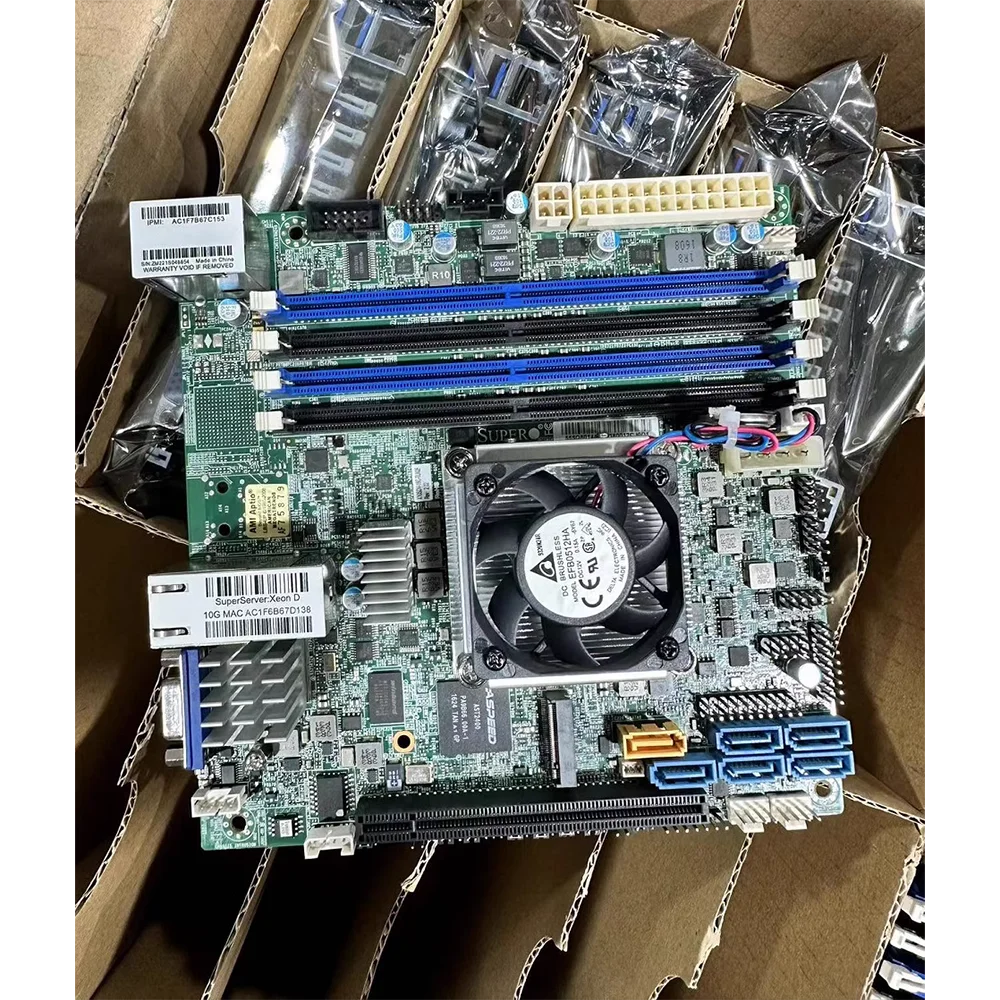 

ITX DDR4 128 ГБ XEON D1581 NAS Серверная материнская плата Оригинальная для супермикро