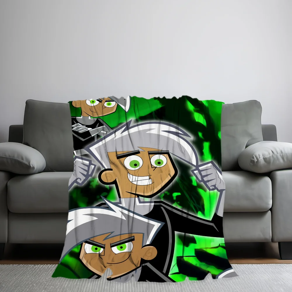 Cartoon D-Danny P-Phantoms Blanket Skin friendly comfort warm soft plush blanket suitable sofa living room office bedroom 5