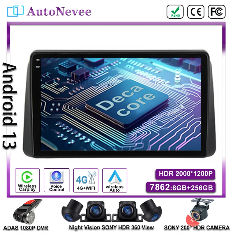

Мультимедийный проигрыватель на Android 13 для Chrysler Grand Voyager 5 2011-2015 для Dodge Grand Caravan 2008-2020, автомобильный проигрыватель с GPS, радио и навигацией