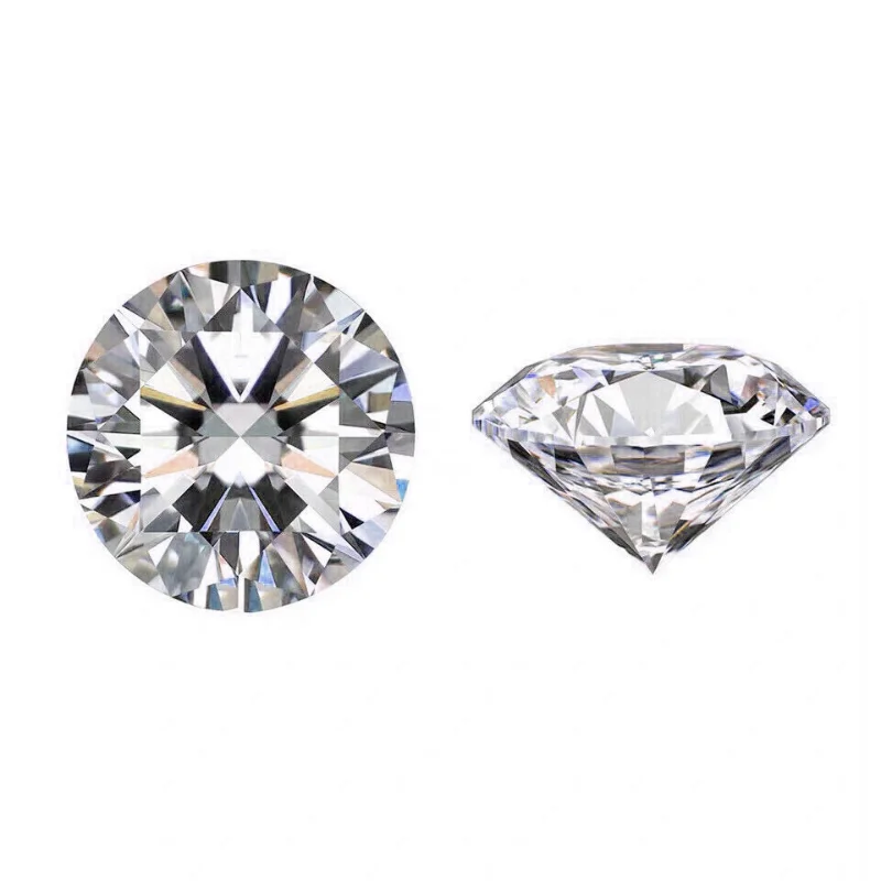 Round Cut Real VVS 2ct D Color Moissanite Certified Pass Diamond Test Moissanita Gemstones Stones With Certificate Jewelry