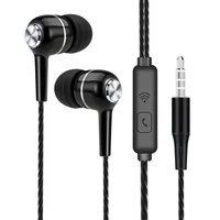 3.5mm Headphones Sports Wired Earphones HIFI Bass Wired Earbuds in-Ear Headset Game Subwoofer with Mic Handsfree Call for Xiaomi 1