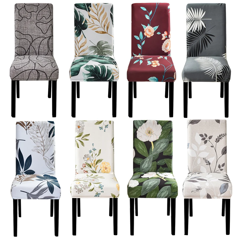 Printed-Chair-Cover-Elastic-Kitchen-Seat-Cover-Stretch-Spandex-Chair ...