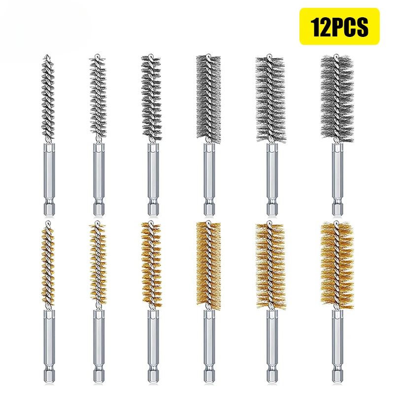 Stainless Steel Drilling Brush Twisted Wire Stainless Steel Cleaning Brushes For Electric Drill Impact Tool Cleaning 2
