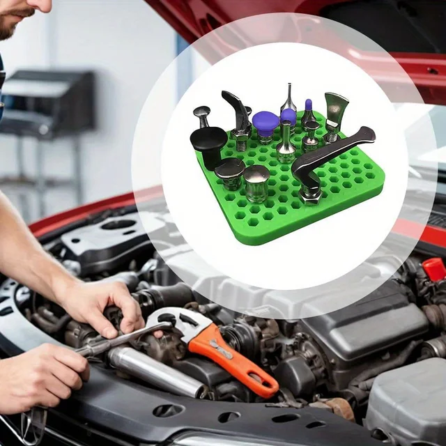 Car Repair Head M8 Threaded Chuck Replacement Head Storage Plate PDR Repair Pen Knock Replacement Tool Box Knock Head Organizer 4