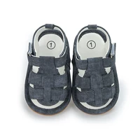 KIDSUN Summer Baby Sandales Shoes Toddler Girl Boy Canvas Sandals Non-Slip First Walker Crib Shoes For 0-18 4