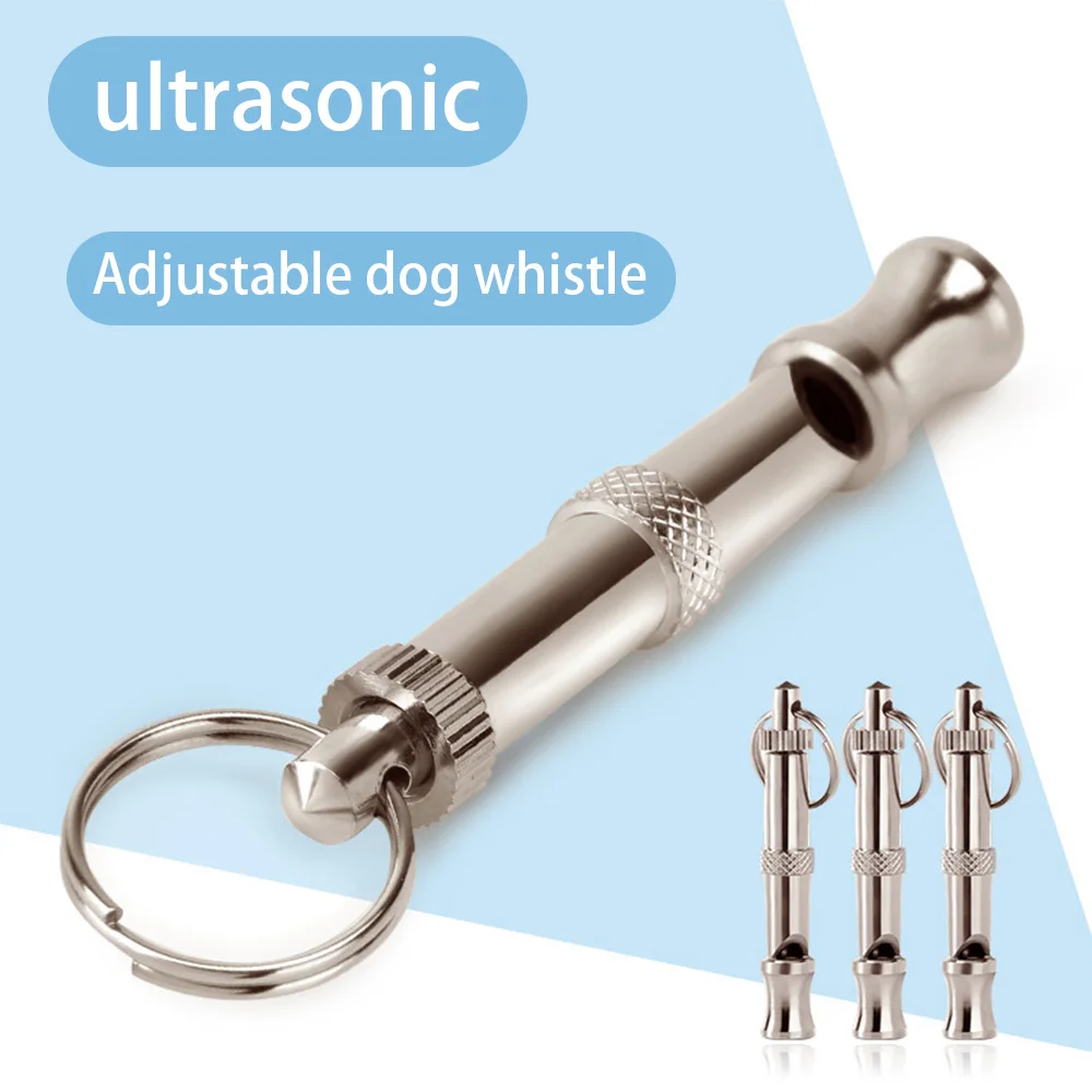 Adjustable Stainless Steel Dog Training Whistle Professional Bark Control Device Durable Pet Behavior Correction Tool for Active