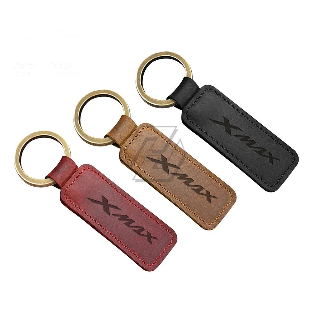 

For Yamaha XMAX Scooter X-max Key Chain Motorcycle Keychain Cowhide Key Ring