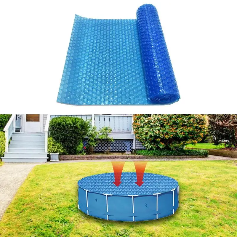

Swimming Pool Cover Rectangle Insulated Bubble Pool Warmer UV-resistant Heating Solar Pool Cover Waterproof Film Blanket Cover