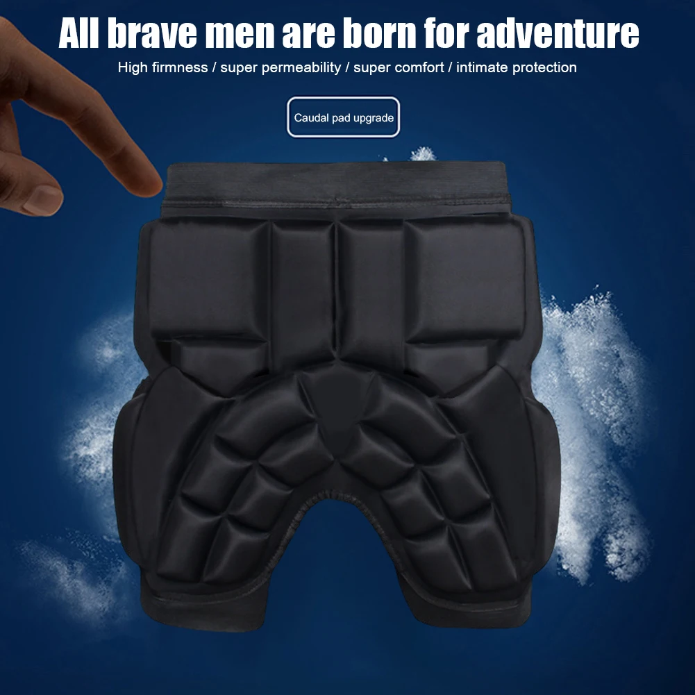 Unisex Hip Padded Shorts EVA Protective Guard Pad Anti-Fall Thickened Hip Protector Adjustable for Adults Kids Skate Ski