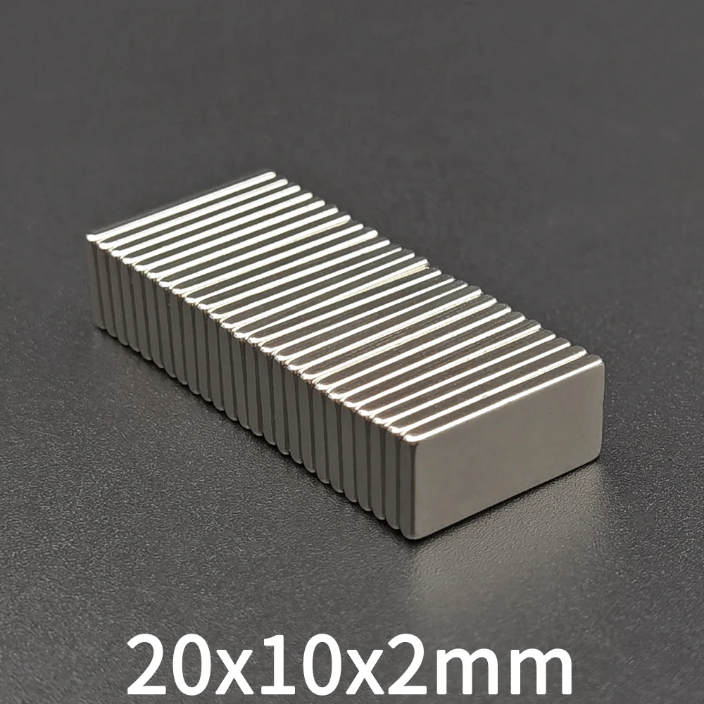 Neodymium Magnets 5/10/20/50Pcs 20x10x2 Neodymium Rectangular Magnet 20mm x 10mm x 2mm Rare Earth NdFeB Super Powerful Strong Magnetic Permanent