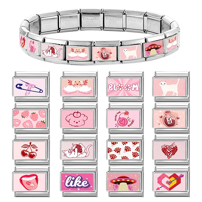 Stainless Steel Link Bracelet Cat Dog
