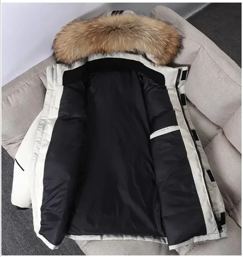 Men Winter Duck Down Coats Hooded Fur Collar Casual Long Puffer Jackets Quality Male Outdoor Windproof Warm Winter Parkas 4XL down jacket,mens jacket
