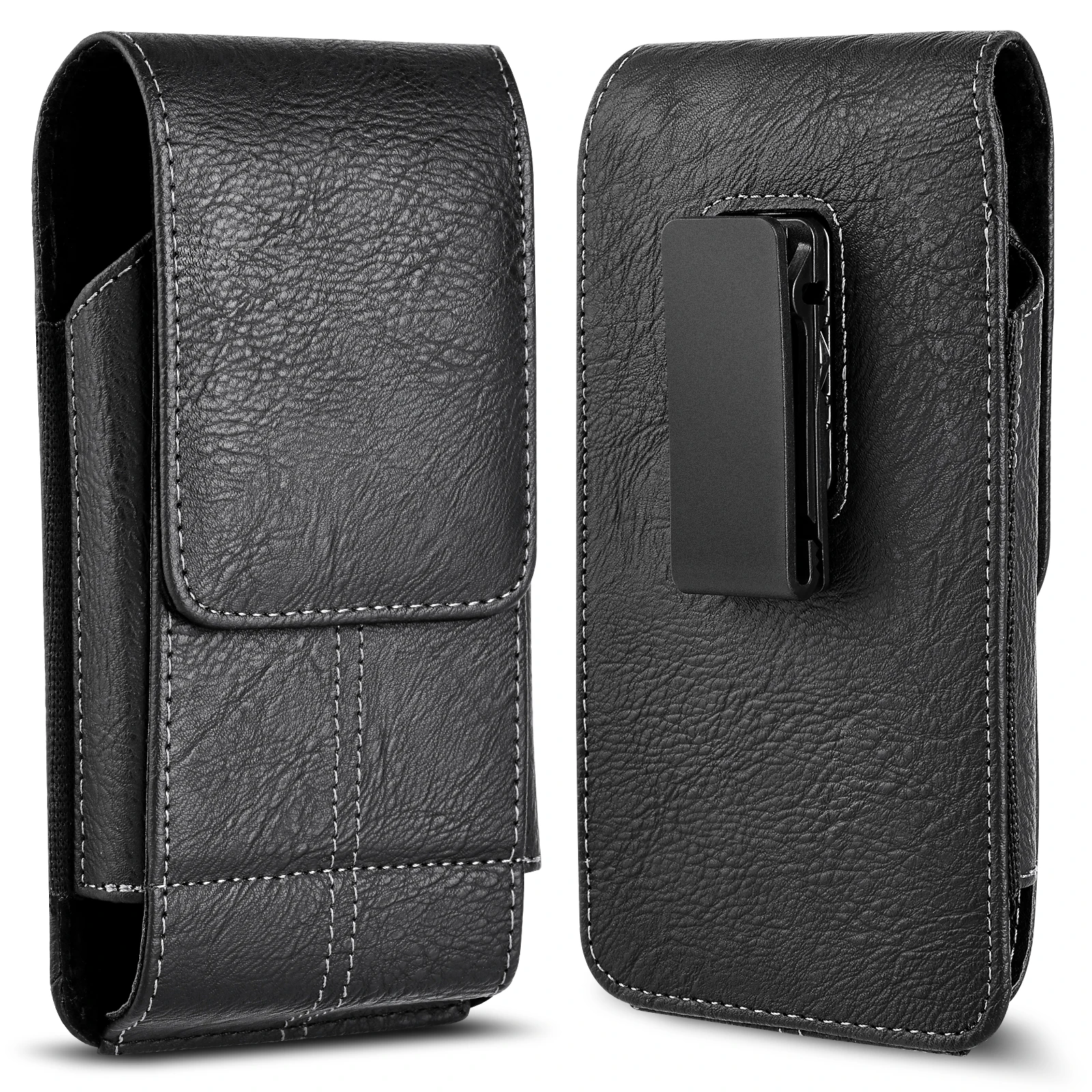 Leather Waist Bag with Magnetic Closure and Card Holder