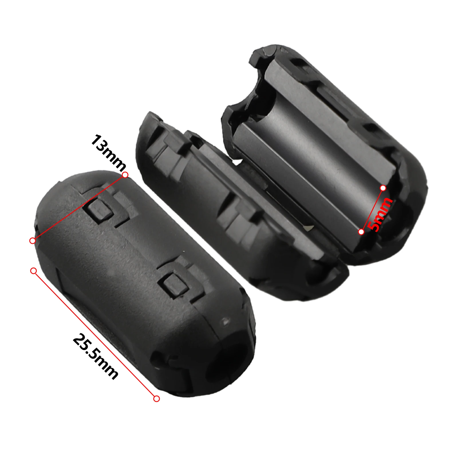 2/5 stücke TDK 5mm Ferrit Kern Noise Suppressor Filter Ring Kabel Clip Auf Draht RFI EMI Noise Suppressor filter Schleife Kabel Klemme Neue – Detail 2