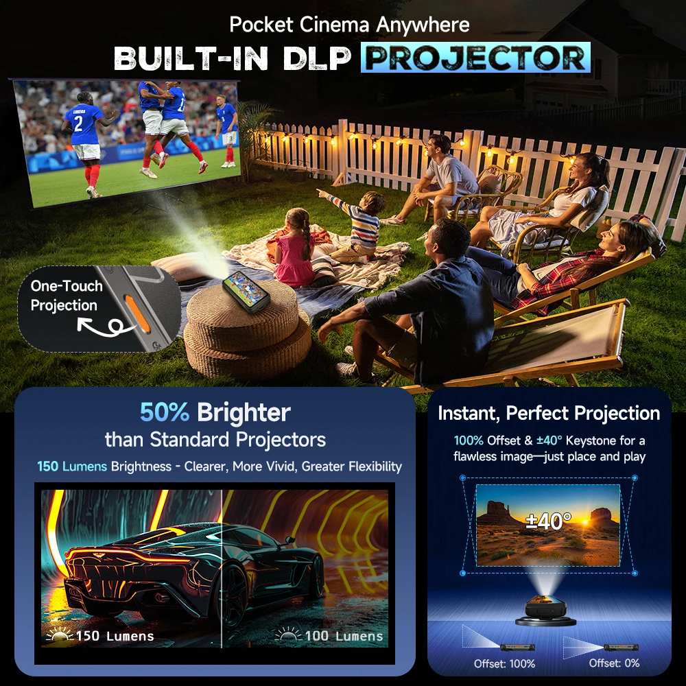 Ulefone Armor 34 Pro 5G AI Rugged Phone  6.95" 25500mAh Up to 32GB+512GB Built-in Projector 120Hz NFC Smartphone view 2