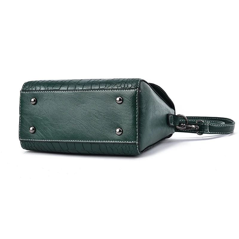 2023 New Leather Tote Bag For Women Winter Classic Vintage Shoulder Handbag Female Small Alligator Crossbody Top-handle - 4