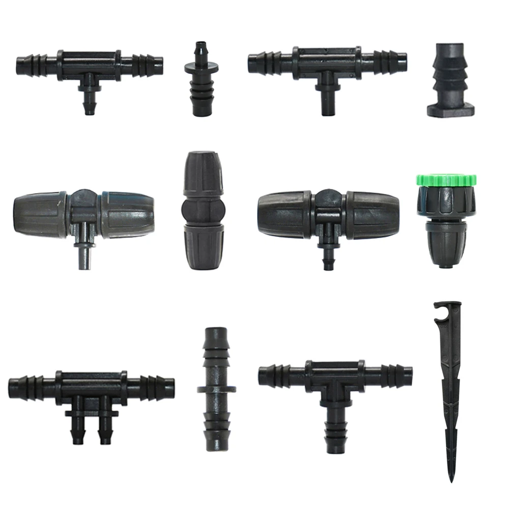 Bewässerung 3/8" Gartenschlauchtülle Anschluss 8/11 4/7 3/5mm Schlauchminderer Fitting T-Stück Winkelendstopfen Tropfbewässerungssystem