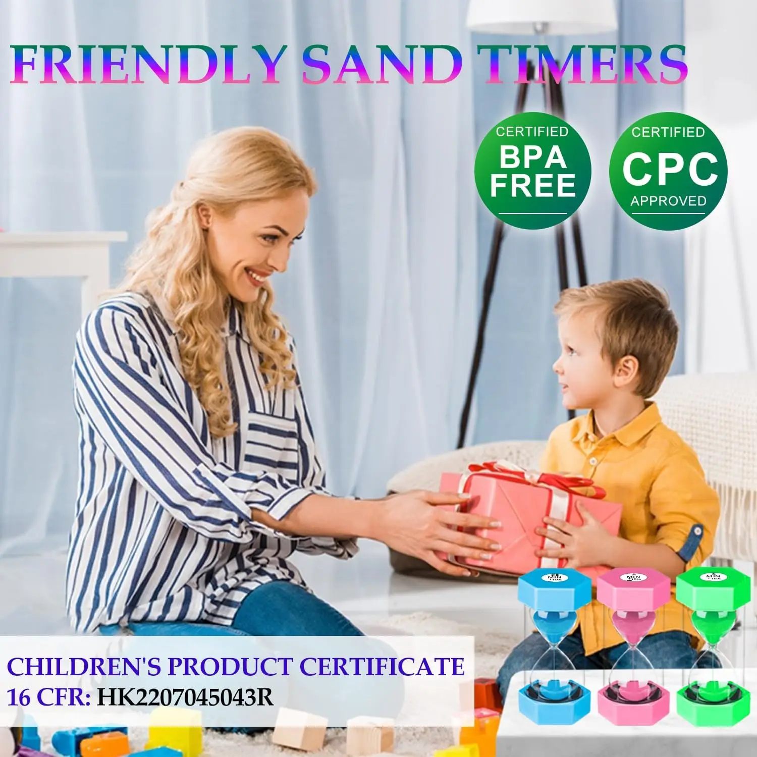 Sand Timer 5/10/30 Minute Hourglass Colorful Plastic Sand Clock Desk Decor for Games Classroom