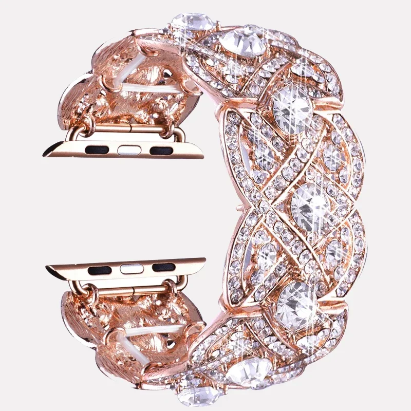 Elegant Diamond Bling Metal Wristband