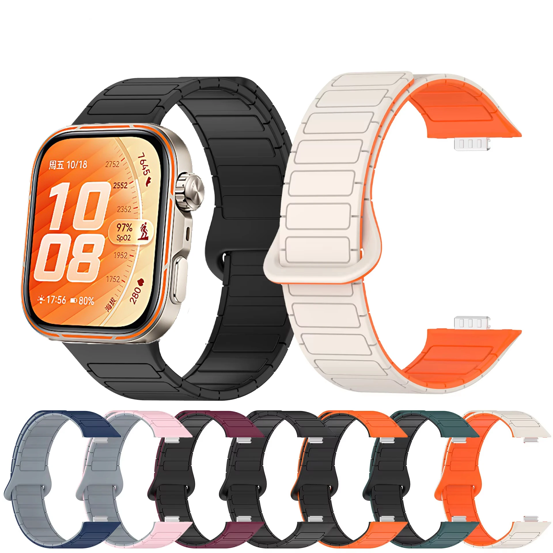 Magnetic Loop Silicone Replacement Strap Bracelet