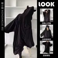 Winter New Fleece Warm Women's Cute Devil Pajamas Long Sleeve Outfit Set Women Sweet  Solid Color Home Wear