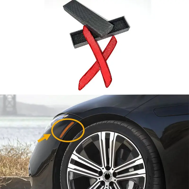 Car Reflective Sticker 2pcs Car Door Stickers Decal Warning Reflective Tape Strips 3 Colors Safety Mark Auto Reflector Stickers