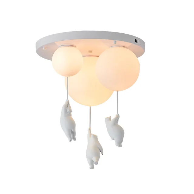 Chambre ours plafonnier résine pendentif lumière Suspension pour enfant enfants maternelle salon 1