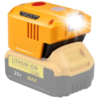 Per Makita/Dewalt/Milwaukee/Ryobi 18V 110~120V con presa CA HA CONDOTTO LA Luce 150W Alimentatore Inverter Doppi USB Invertitori portatili