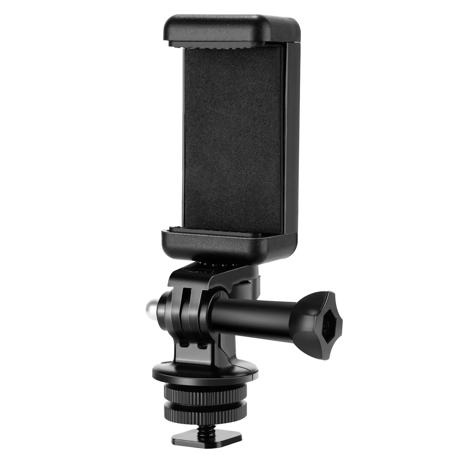 Phone Holder with Hot Shoe Mount Adapter Kit for GoPro Hero 11/10/9/8/7/6/5 DJI