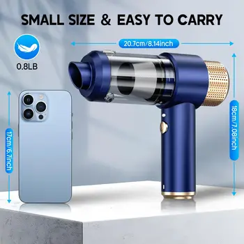 Car Vacuum Cleaner Air Blower Cordless Powerful Wireless Car Cleaner Portable Vacuum Cleaner Cleaning Machine For Car Home 2 In1 4