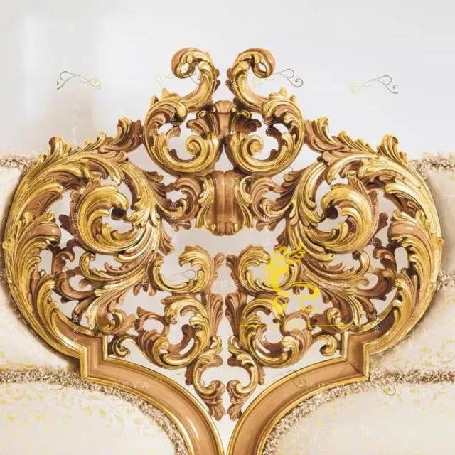 Designer Backrest High Double Bed Velvet Luxury Gold Big Princesse Adults Beds Bedroom Wooden Modern Cama De Casal Furniture 5 Designer Backrest High Double Bed Velvet Luxury Gold Big Princesse Adults Beds Bedroom Wooden Modern Cama De Casal Furniture 5
