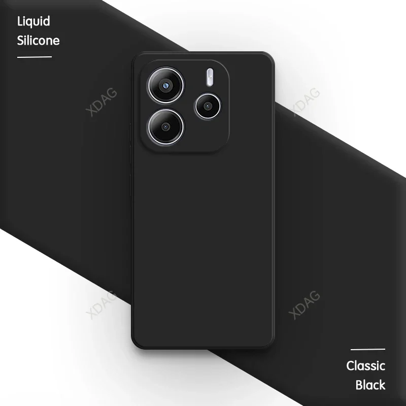Classic Silicone Soft Phone Case with Lens Protection - Square Design