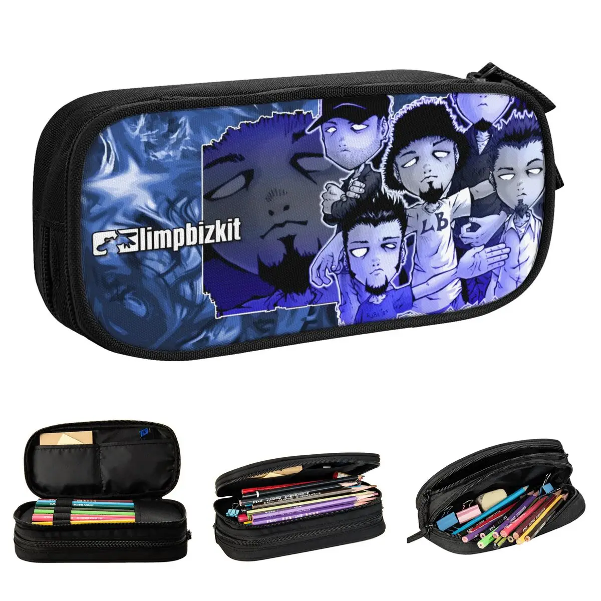 Limp Bizkit Band Pencil Cases Pen Bag Student Big Capacity Students School Cosmetic Pencilcases