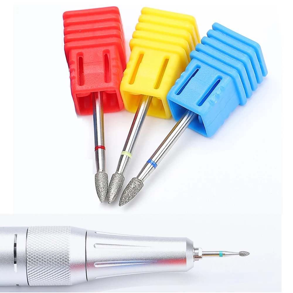 

1pc Diamond Nail Drill Bit Mill Cutter All For Manicure Machine Bit Tools Accessories Cuticle Clean For Removing Nail Gel Tool