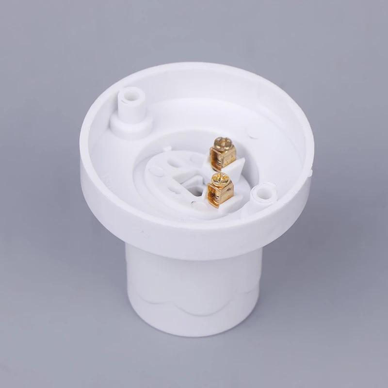 1pcs 230V 10A Flat Rotatable Straight Oblique E27 White Lamp Holder Screw Led Lighting Bulb Head Base