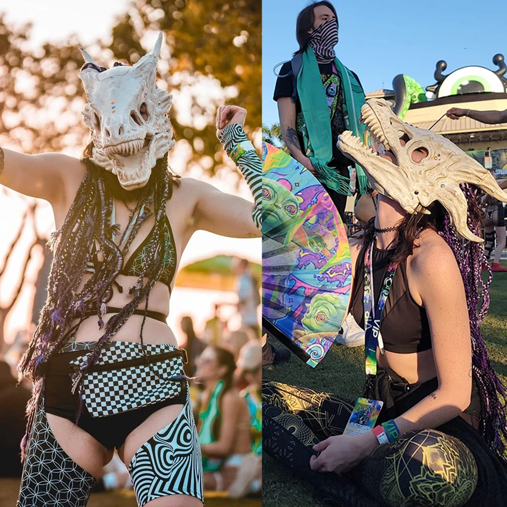 恐竜-スカルマスク,動物のコスプレ,可動式ジョー,ドラゴンヘッドの骨