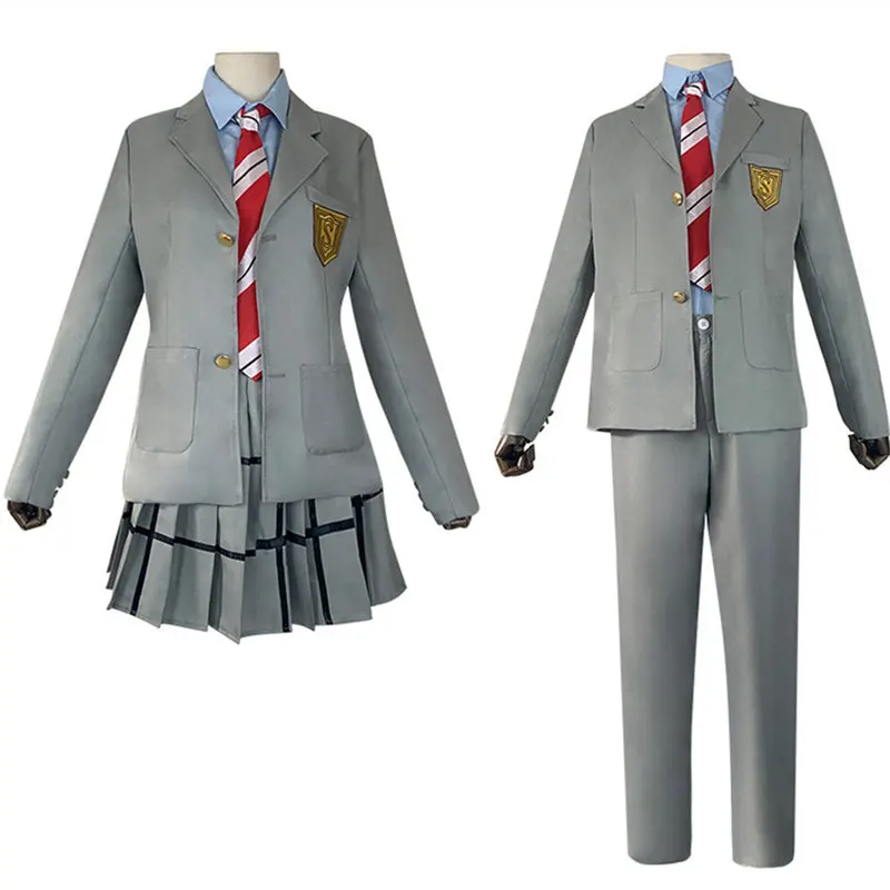 

CosDaddy Your Lie in April Miyazono Kaori Arima Kousei Cosplay Costume Adult Women Men Full Suits Halloween Carnival Costume