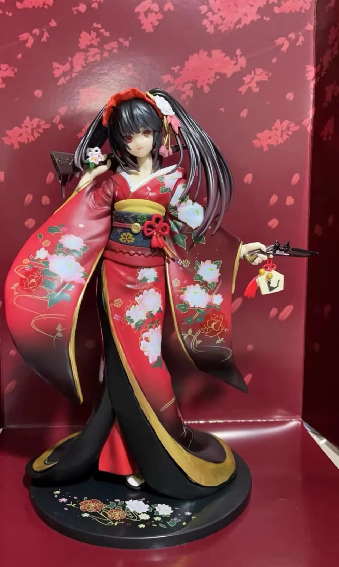 

23cm Kadokawa Date A Live Light Novel Kurumi Tokisaki Alluring Kimono Ver. Pvc Action Figure Decortion Collect Model Toys Gift