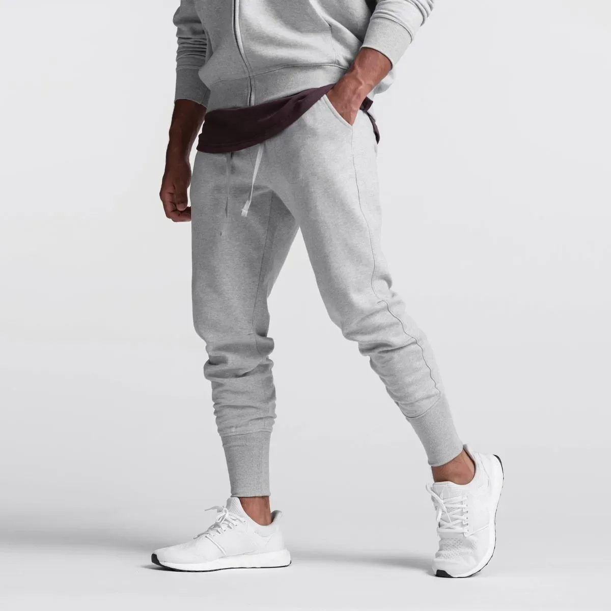 Men's Fitness Long Pants Autumn Winter Elastic Casual Sports Running Training Basketball Loose Cuffed Sweatpants