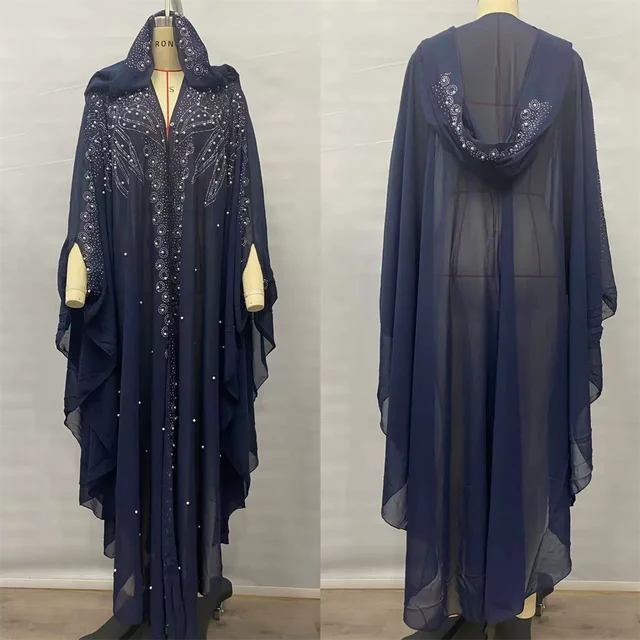 Summer Thin Chiffon Hoodies Cloak Women Clothing Maxi Capes Dress Fashion Loose Poncho Long Coats Woman Jackets Dresses Vestidos 5