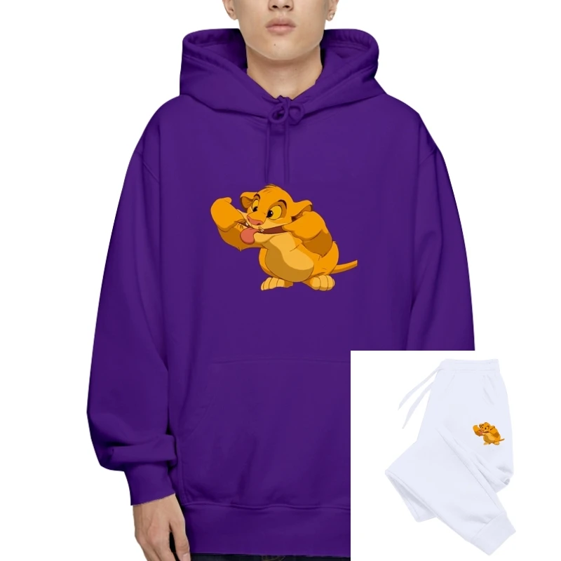 

Lion King Simba Transparent print casual mens Warm Harajuku SweaHoody Sweatshirt Hoodie and fashion Men's Basic Warm SweaHoody S