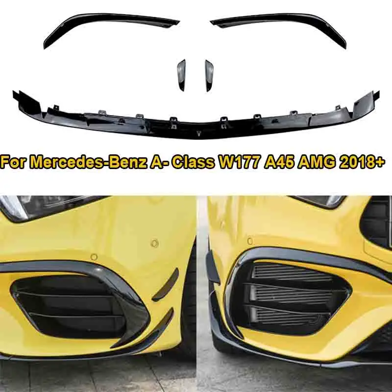 2018 + Per Mercedes-Benz Classe A W177 A45 Amg Paraurti Anteriore Anteriore Air Knife Sport Air Force Kit Air Knife Modifica Esterna