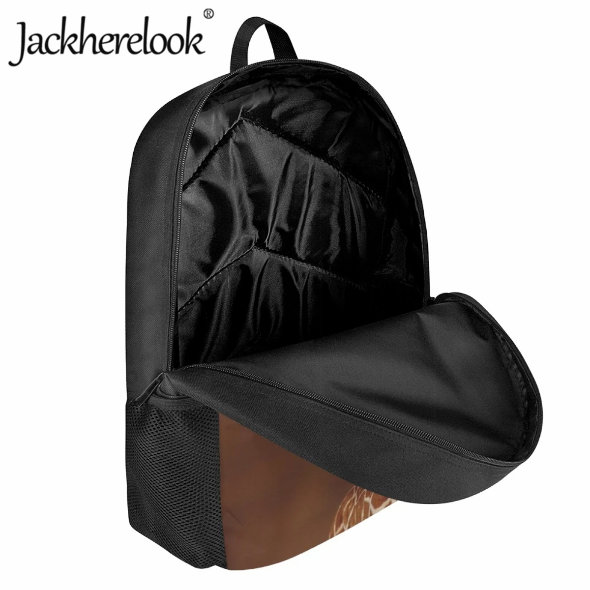 Jackherelook 3D Animal Giraffe Casual School Bags Children's Sports Bags for Boys Book Bags Girls Large Capacity School Backpack