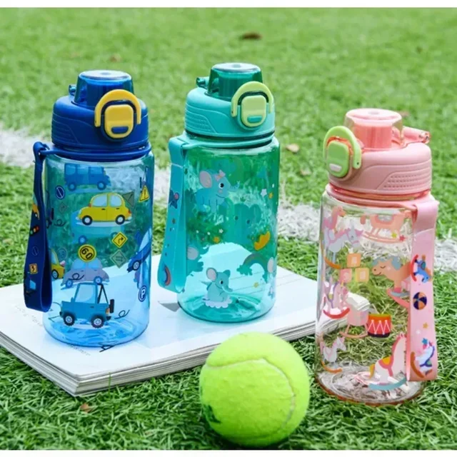 600ML Children's Water Bottle for Summer Student Drinking Bottle Plastic Sports Water Bottle Portable Anti-fall and Leak Proof 600ML Children's Water Bottle for Summer Student Drinking Bottle Plastic Sports Water Bottle Portable Anti-fall and Leak Proof