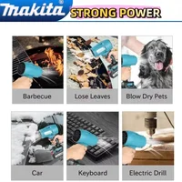 Makita ventilateur violent Turbo Jet ventilateur 30000 tr/min plumeau d'air électrique vitesse du vent Turbo Rechargeable avec outil de nettoyage de voiture léger 5
