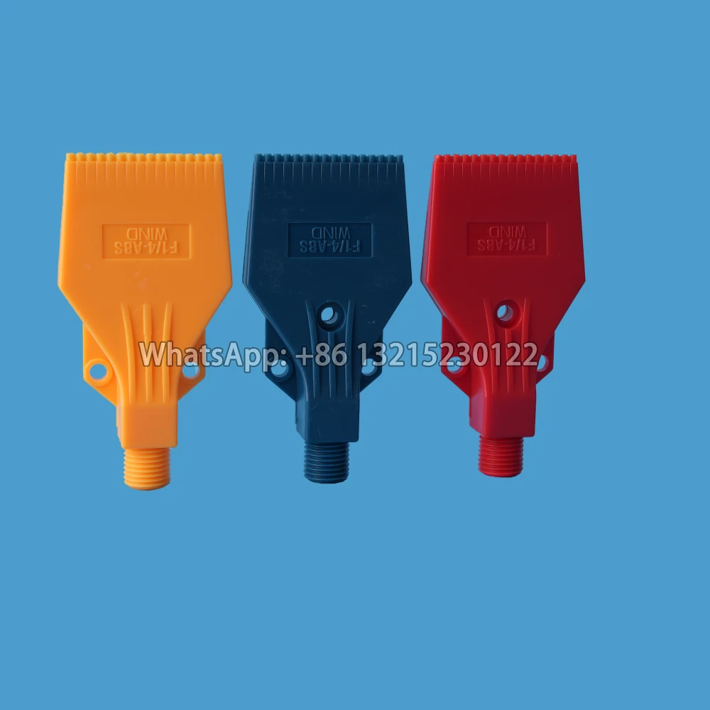 Plastic Air Knife Air Blowing Drying Flat Fan Nozzle Male Thread Wash Jet Nozzle Plastic Blowing ABS 727