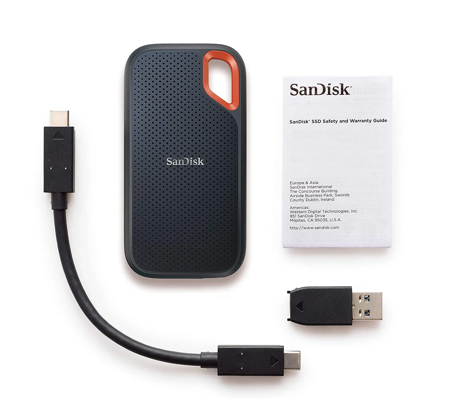 SanDisk Extreme 1TB Portable External SSD Flash Storage Drive - Black